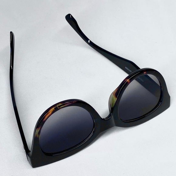 Sojos Retro Cat Eye Sunglasses Black & Tortoise Shell Fade Frames - Picture 10 of 15